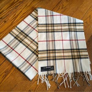 Cashmink plaid scarf 64” long by V. FRAAS